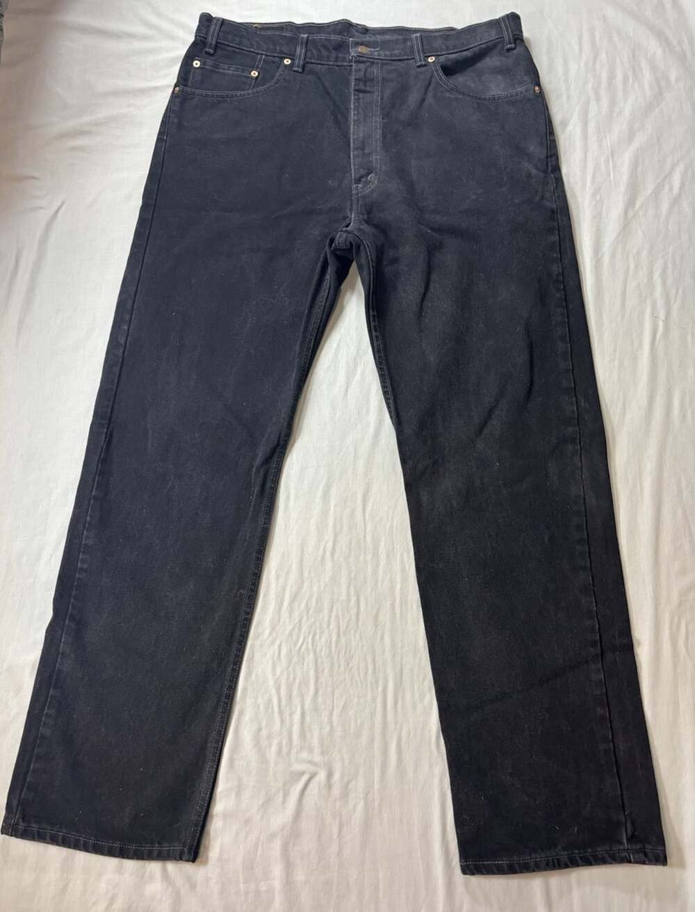 Levis 505 Men's Jeans 40x32 Black Straight Regular Made in Canada Denim VTG